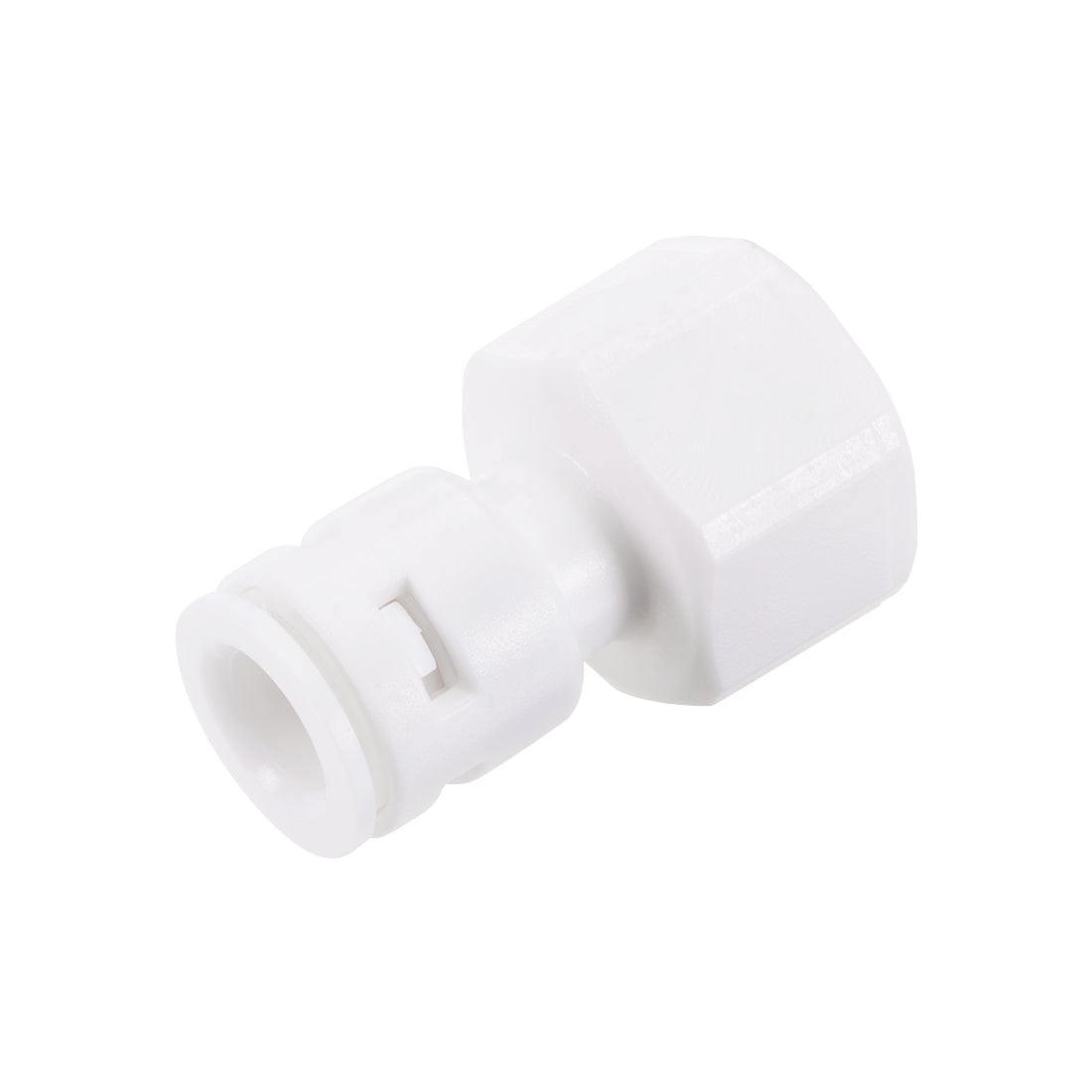 uxcell Uxcell Quick Connector G1/2 Female Thread to 3/8" Tube, Straight Connect Fittings for Water Purifier, 41mm White 5Pcs