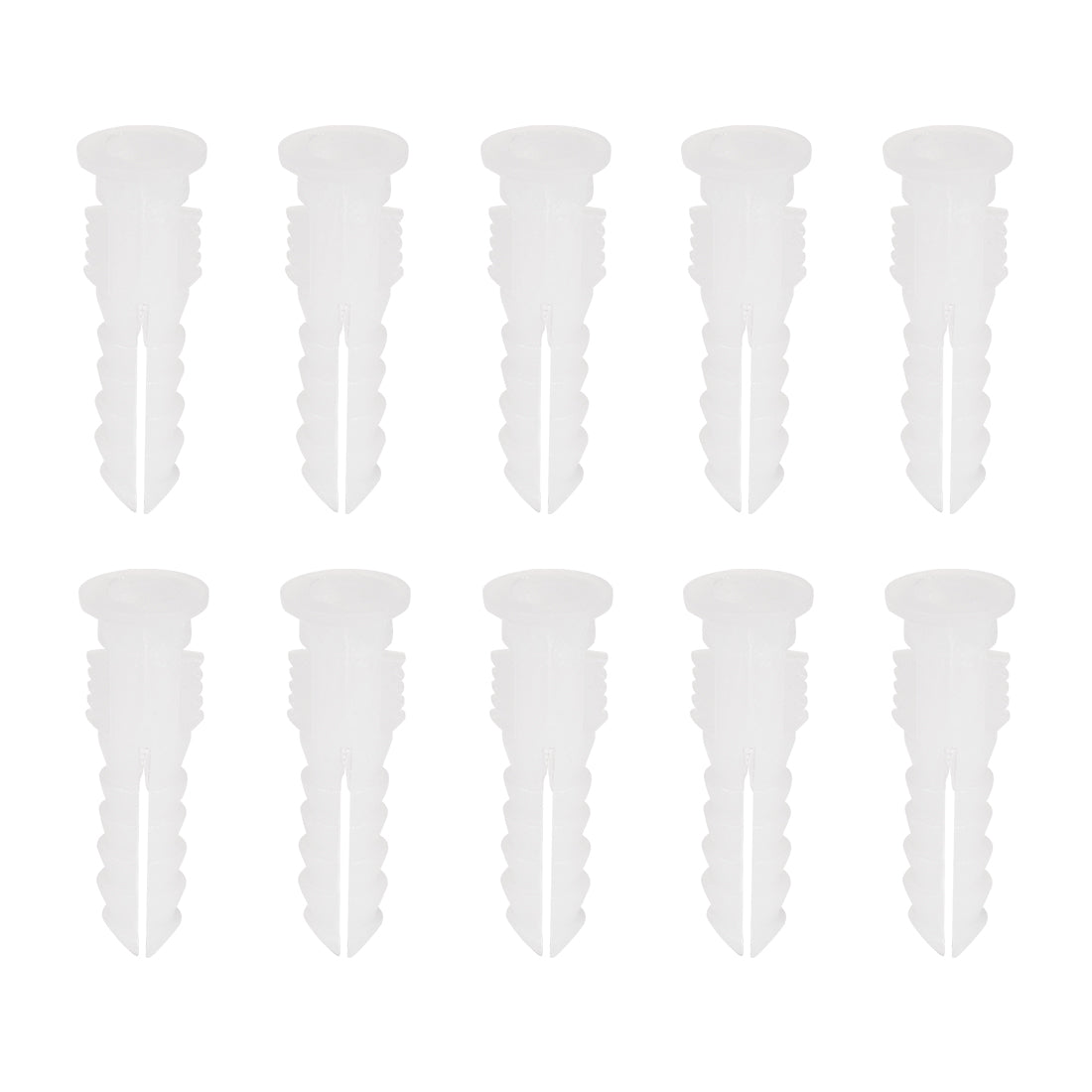 uxcell Uxcell 6x30mm Plastic Expansion Tube Bolts Column Frame Fixings White 75pcs