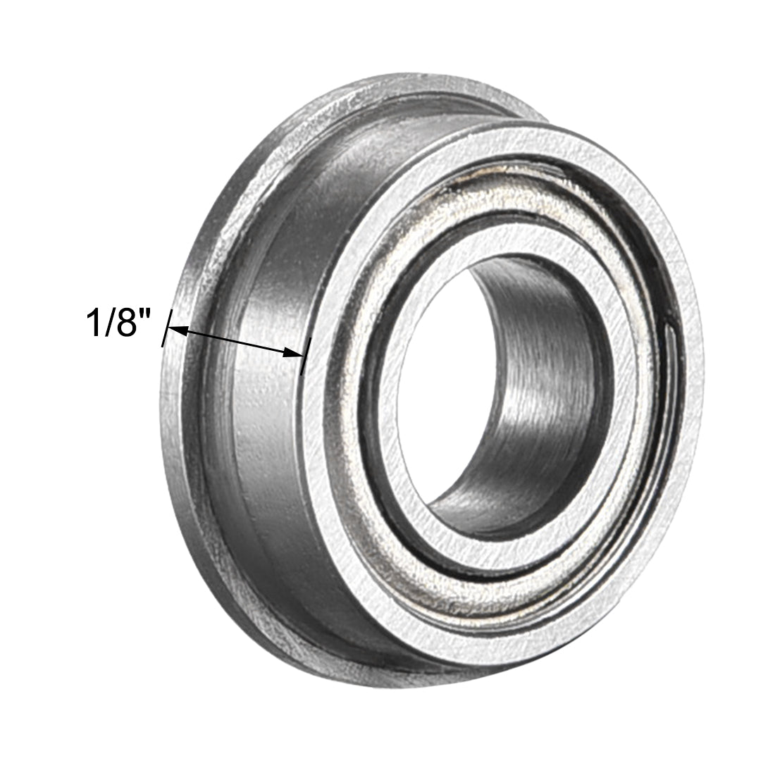 FR6zz Shielded Flanged Ball Bearings - 3/8" X 7/8" X 9/32" Metal Bearings (Pack Of 1)
