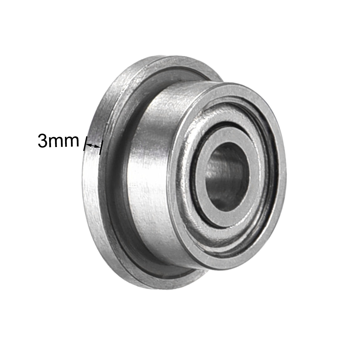 uxcell Uxcell F692ZZ Flange Ball Bearing 2x6x3mm Double Shielded Chrome Steel Bearings 5pcs