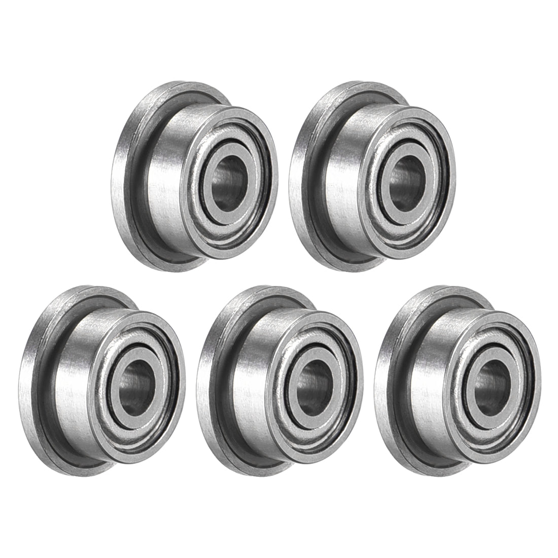 uxcell Uxcell F692ZZ Flange Ball Bearing 2x6x3mm Double Shielded Chrome Steel Bearings 5pcs
