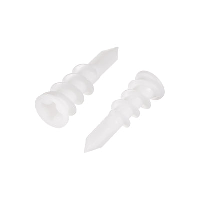 Harfington Uxcell 10x32mm Plastic Expansion Tube Drywall Wall Fixing White 50pcs
