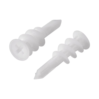 Harfington Uxcell 13x42mm Plastic Expansion Tube Drywall Wall Fixing White 25pcs