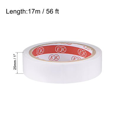Harfington Uxcell Caution Warning Sticker Adhesive Tape PVC Marking Tape, 56 Ft x 1 Inch(LxW), White for Workplace Wet Floor