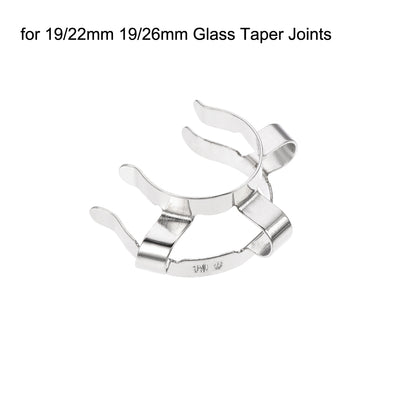Harfington Uxcell Joint Clip Lab Clamp Mounting Clips for 34mm Glass Taper Joints 3Pcs