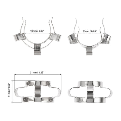 Harfington Uxcell Joint Clip Lab Clamp Mounting Clips for 34mm Glass Taper Joints 3Pcs