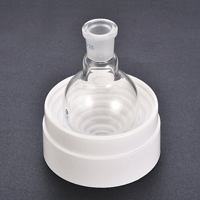 Harfington Uxcell Lab Flask Support Plastic Stand 90mm Diameter Round Bottom Holder for 50ml-1000ml Flasks White