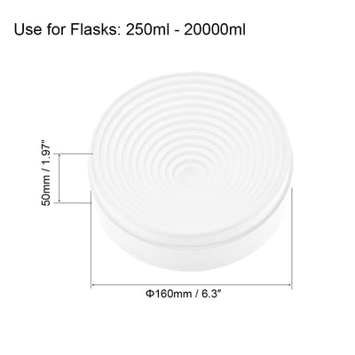 Harfington Uxcell Lab Flask Support Plastic Stand 160mm Diameter Round Bottom Holder for 250ml-20000ml Flasks White