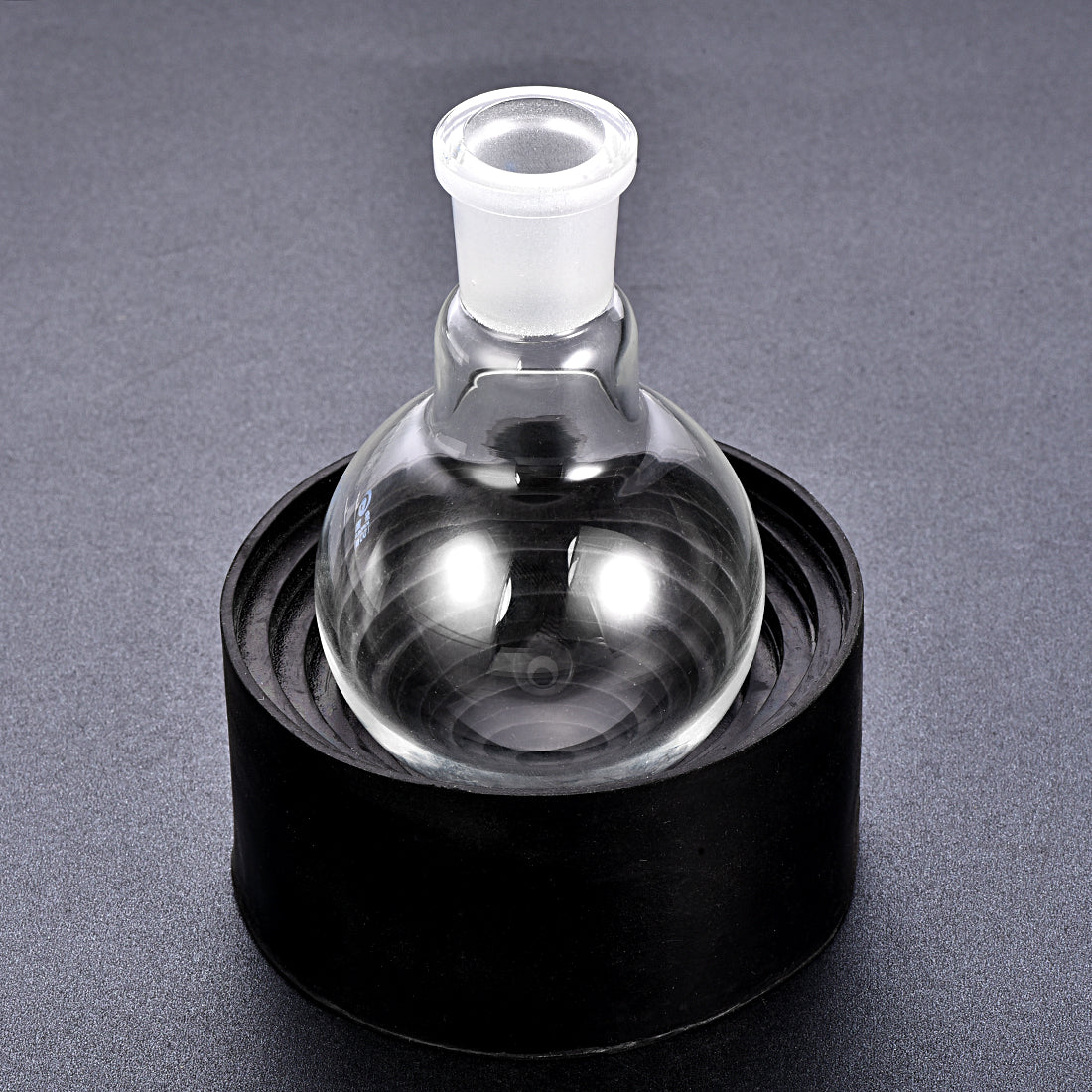 uxcell Uxcell Lab Flask Support Rubber Stand 90mm Diameter Round Bottom Holder for 50ml-1000ml Flasks Black