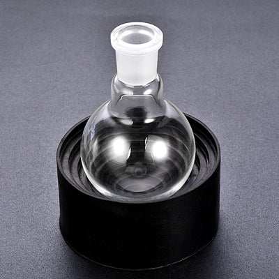 Harfington Uxcell Lab Flask Support Rubber Stand 90mm Diameter Round Bottom Holder for 50ml-1000ml Flasks Black 2Pcs