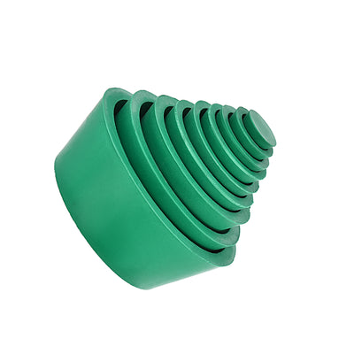 uxcell Uxcell Filter Adapter Funnel Flask Cones Set Tapered  Rubber 9 Sizes Green