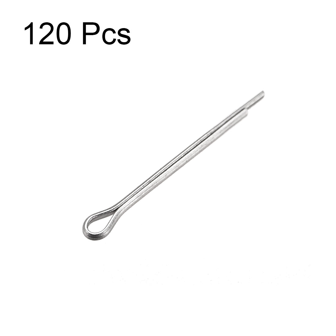 uxcell Uxcell Split Cotter Pin -  304 Stainless Steel 2-Prongs Silver Tone 120Pcs