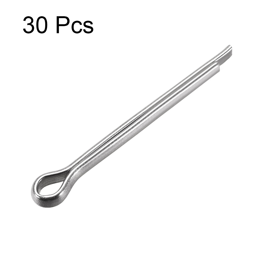 uxcell Uxcell Split Cotter Pin -  304 Stainless Steel 2-Prongs Silver Tone 30Pcs