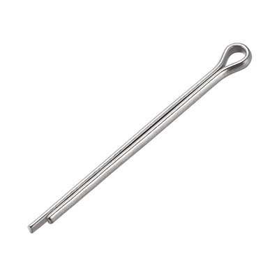 Harfington Uxcell Split Cotter Pin -  304 Stainless Steel 2-Prongs Silver Tone 30Pcs