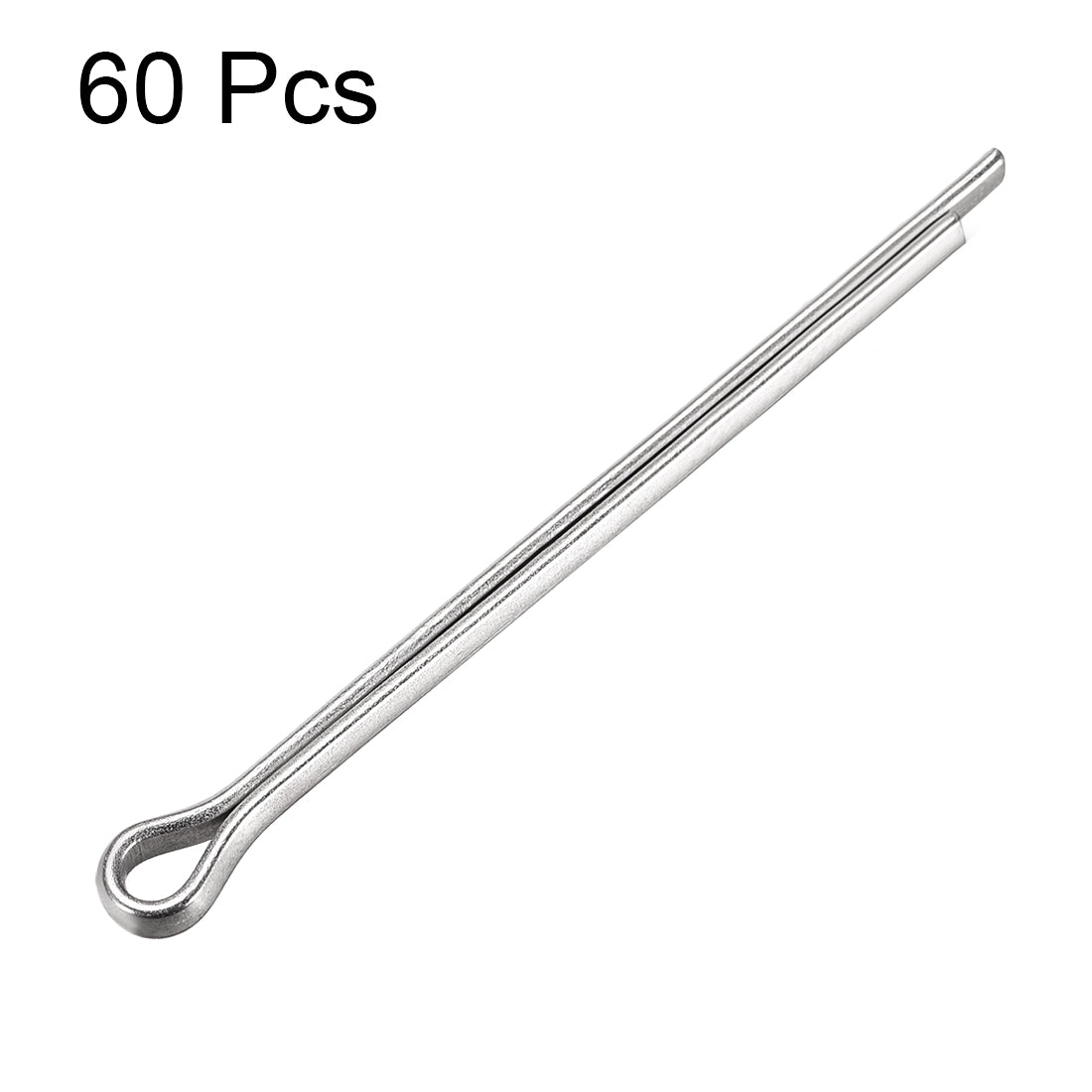 uxcell Uxcell Split Cotter Pin -  304 Stainless Steel 2-Prongs Silver Tone 60Pcs