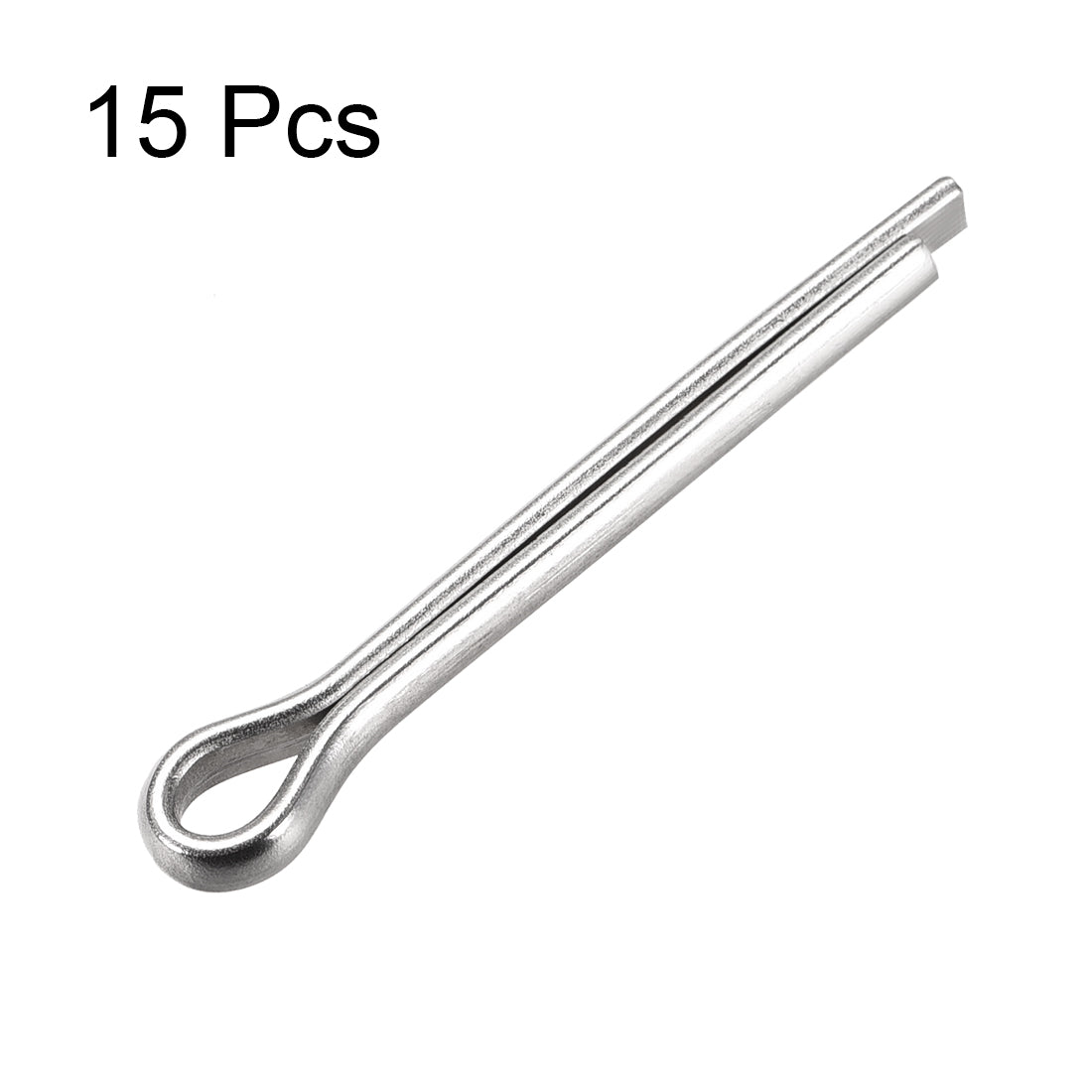 uxcell Uxcell Split Cotter Pin -  304 Stainless Steel 2-Prongs Silver Tone 15Pcs