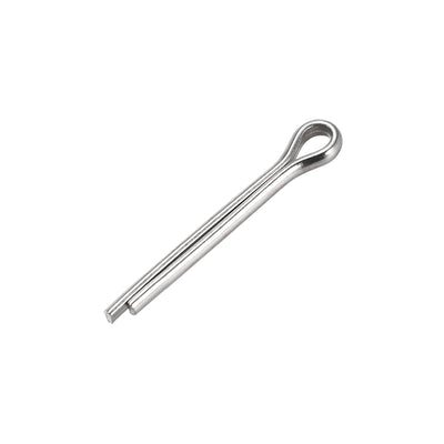 Harfington Uxcell Split Cotter Pin -  304 Stainless Steel 2-Prongs Silver Tone 15Pcs