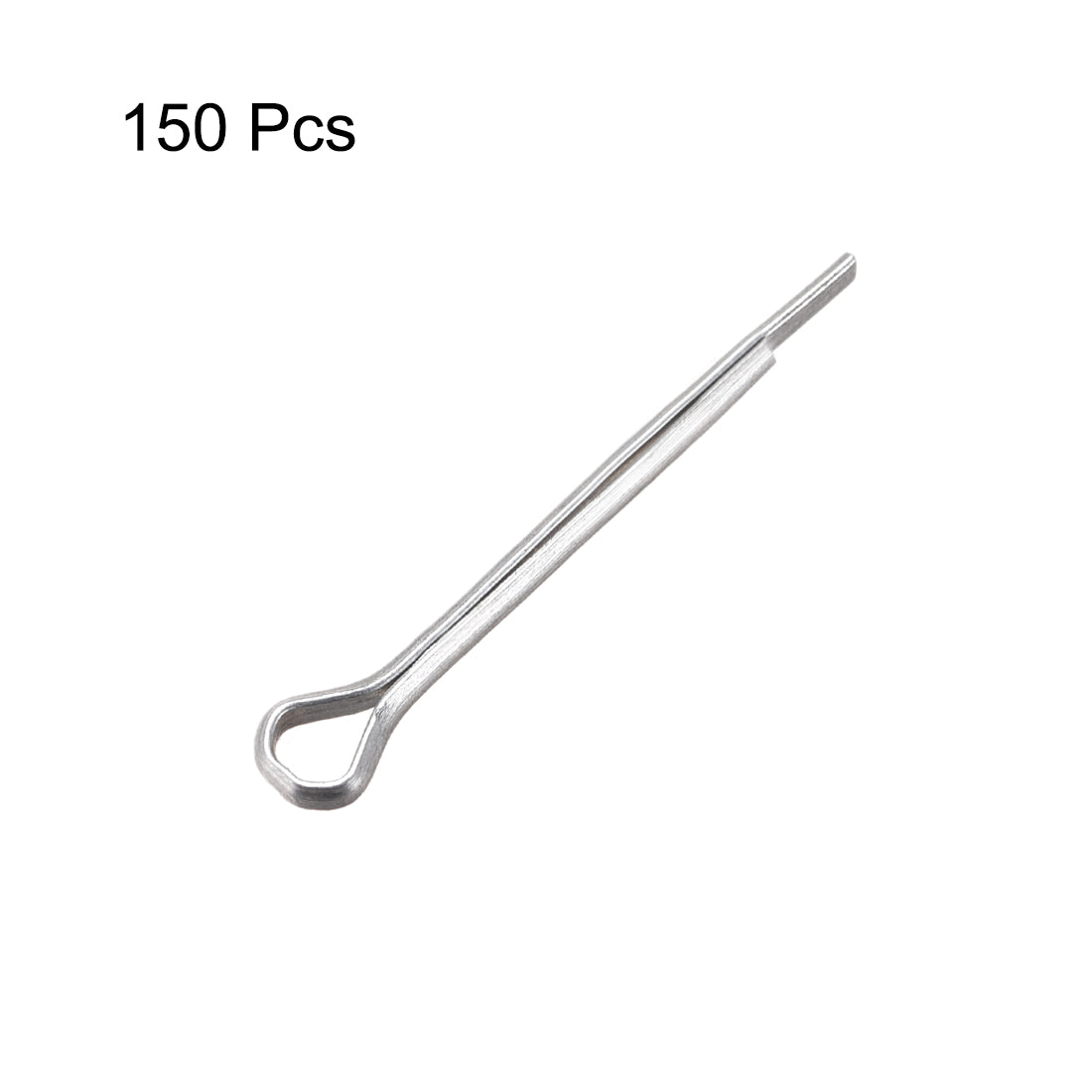 uxcell Uxcell Split Cotter Pin  Carbon Steel 2-Prongs Silver 150Pcs