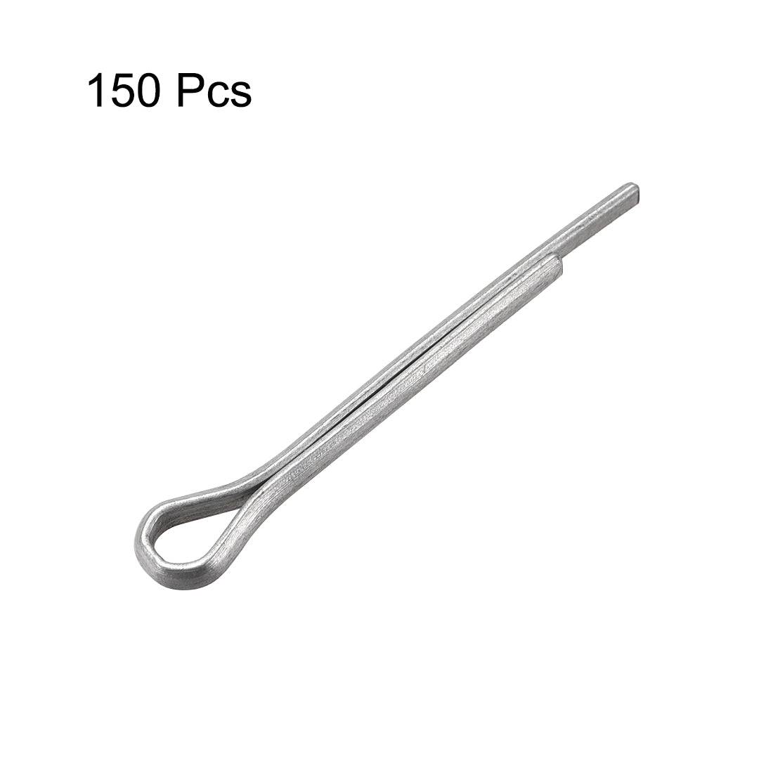 uxcell Uxcell Split Cotter Pin  Carbon Steel 2-Prongs Silver 150Pcs