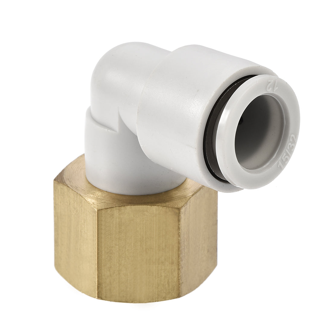 uxcell Uxcell Pneumatic Push to Connect Tube Fittings Elbow 12mm Tube OD x 1/2PT Female