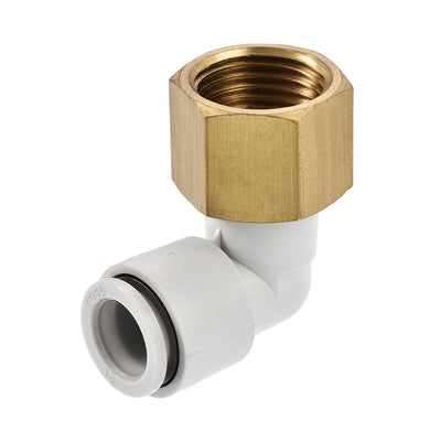 Harfington Uxcell Pneumatic Push to Connect Tube Fittings Elbow 12mm Tube OD x 1/2PT Female