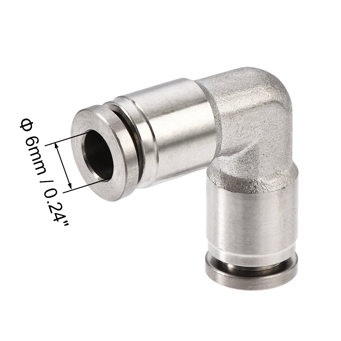 Uxcell Uxcell Push to Connect Tube Fitting L Shape Pneumatic Connector for 6mm OD Tube