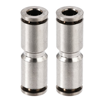 Harfington Uxcell Push to Connect Tube Fitting Straight Pneumatic Connector for 6mm OD Tube 2pcs