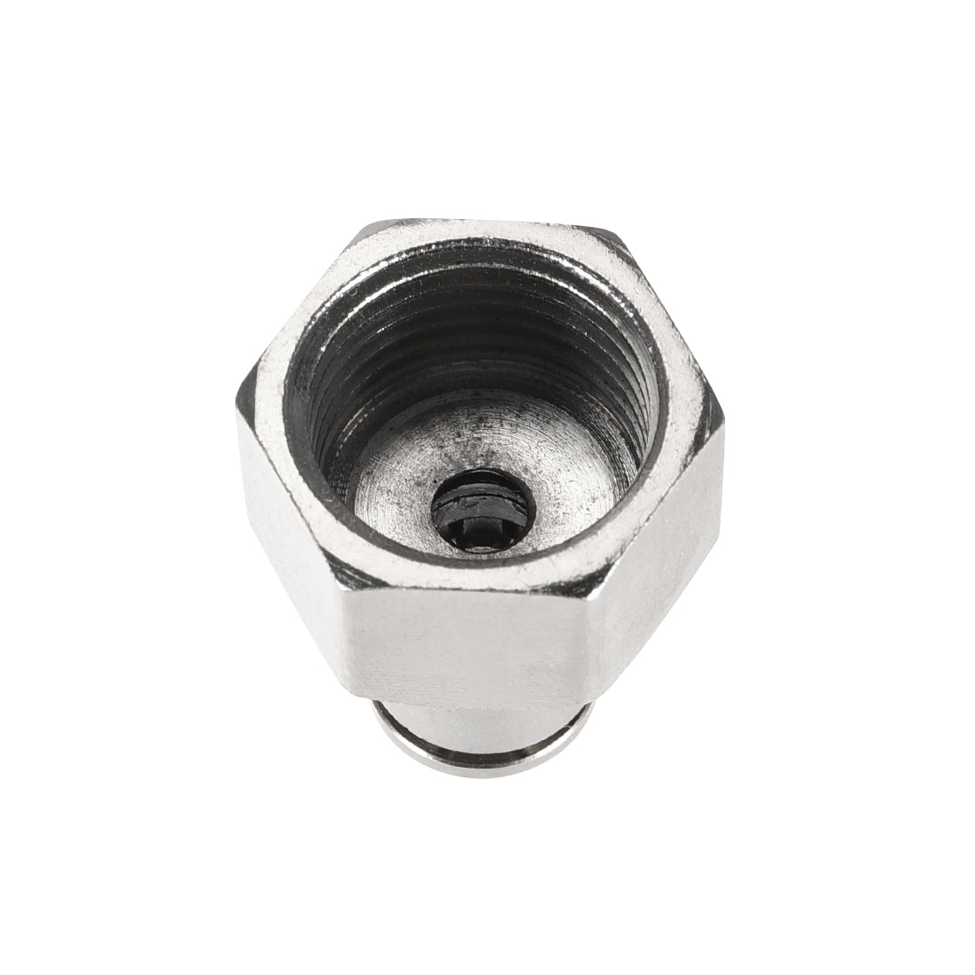 uxcell Uxcell Push to Connect Tube Fittings 8mm Tube OD x 1/2 PT Female Silver Tone
