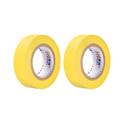 Harfington Uxcell Insulating Tape 19mm Width 14.5M Long 0.15mm Thick PVC Electrical Tape Rated for Max. 400V  80C Use Yellow 2pcs