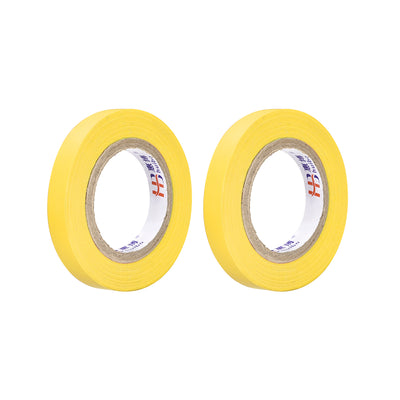 Harfington Uxcell Insulating Tape 10mm Width 14.5M Long 0.15mm Thick PVC Electrical Tape Rated for Max. 400V  80C Use Yellow 2pcs