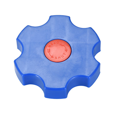 Harfington Uxcell Round Wheel Handle, Square Broach 9x9mm, Wheel OD 105mm ABS Blue Red 1Pcs