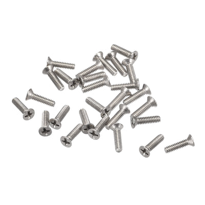 Harfington Uxcell M1.6 x 6mm Tiny Screws Phillips Flat Head Screws Carbon Steel Machine Screws for Glasses Spectacles Watch and Other Small Electronics 350pcs
