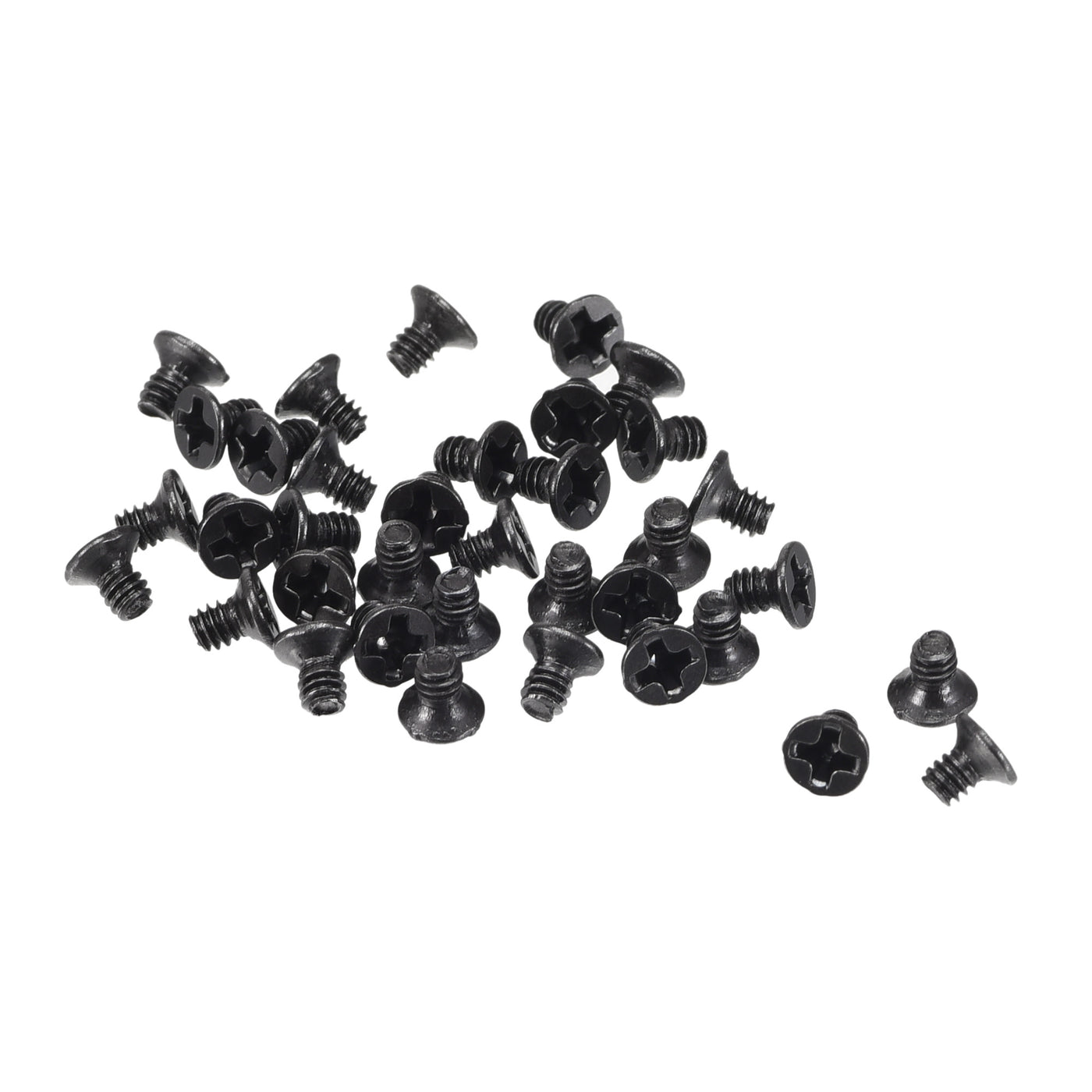 uxcell Uxcell M2 x 3mm Phillips Flat Head Screws Carbon Steel Machine Screws Black for Home Office Computer Case Appliance Equipment 350pcs
