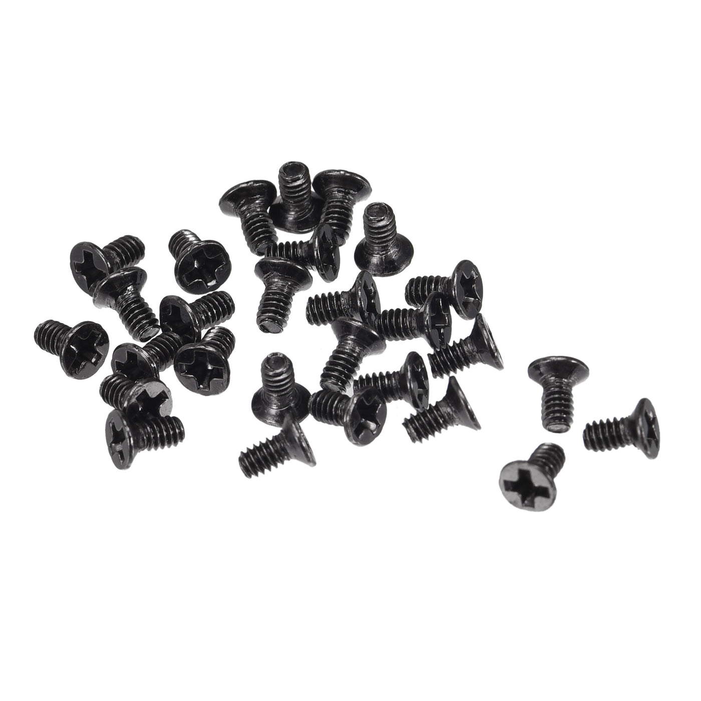 uxcell Uxcell M2 x 4mm Phillips Flat Head Screws Carbon Steel Machine Screws Black for Home Office Computer Case Appliance Equipment 350pcs
