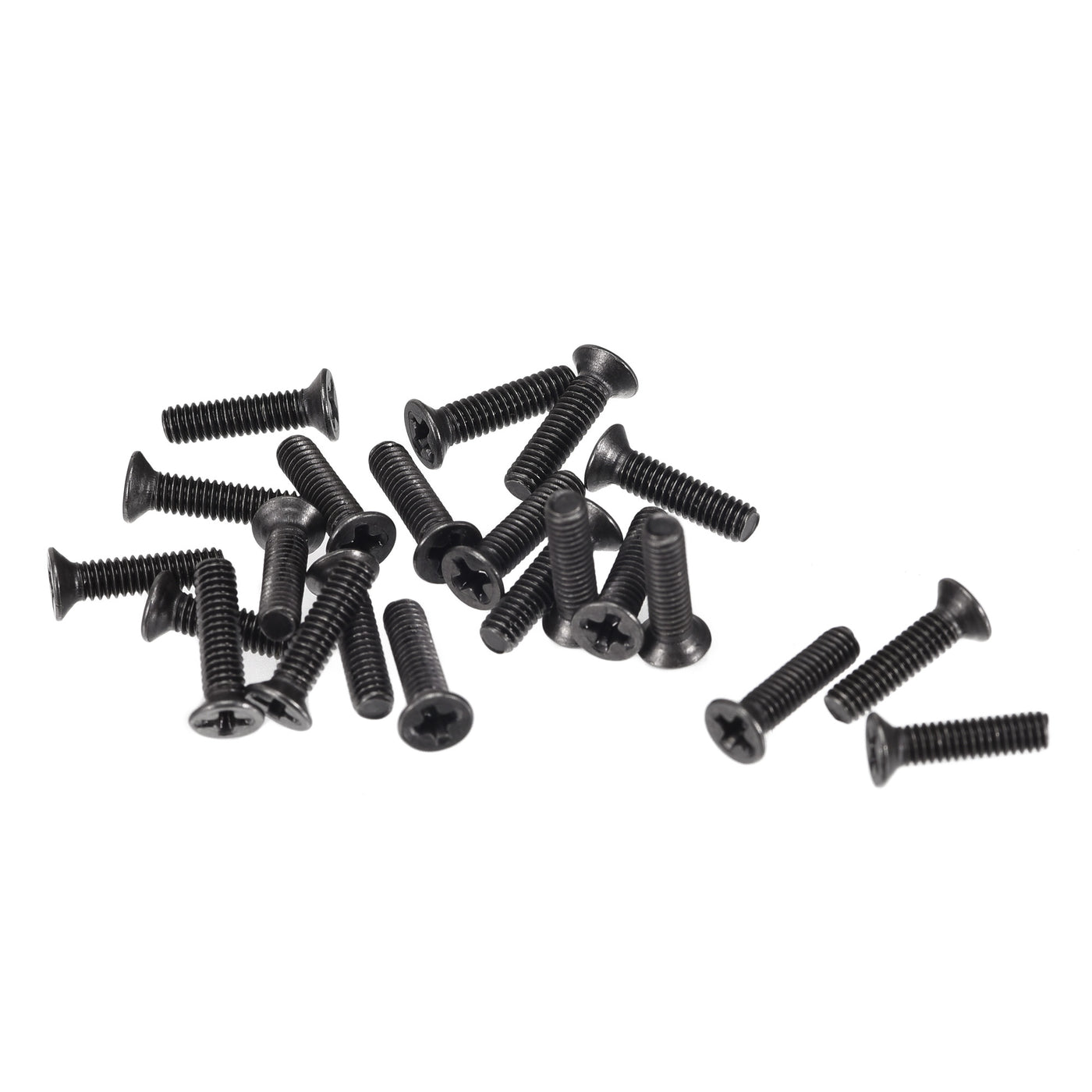 uxcell Uxcell M2.5 x 10mm Phillips Flat Head Screws Carbon Steel Machine Screws Black for Home Office Computer Case Appliance Equipment 350pcs