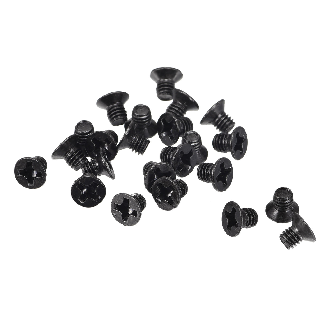 Uxcell Uxcell M3 x 14mm Phillips Flat Head Screws Carbon Steel Machine Screws Black for Home Office Computer Case Appliance Equipment 350pcs
