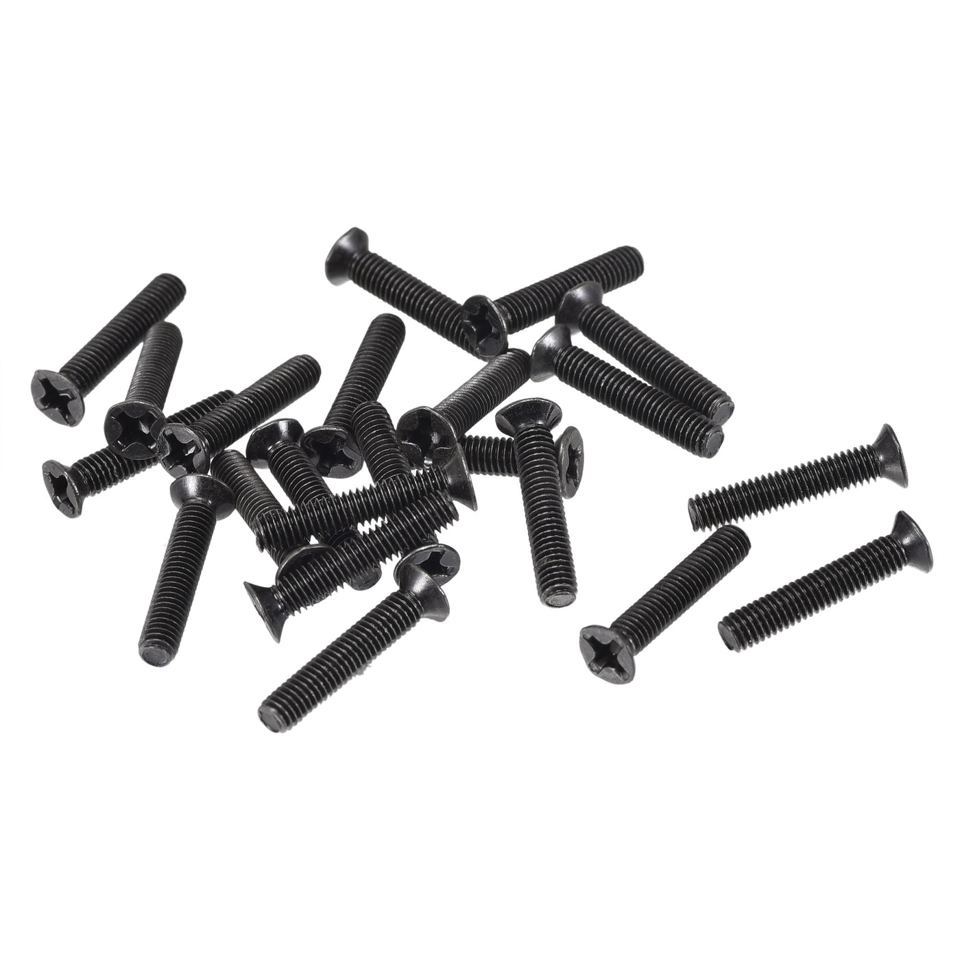 uxcell Uxcell M3 x 16mm Phillips Flat Head Screws Carbon Steel Machine Screws Black for Home Office Computer Case Appliance Equipment 150pcs