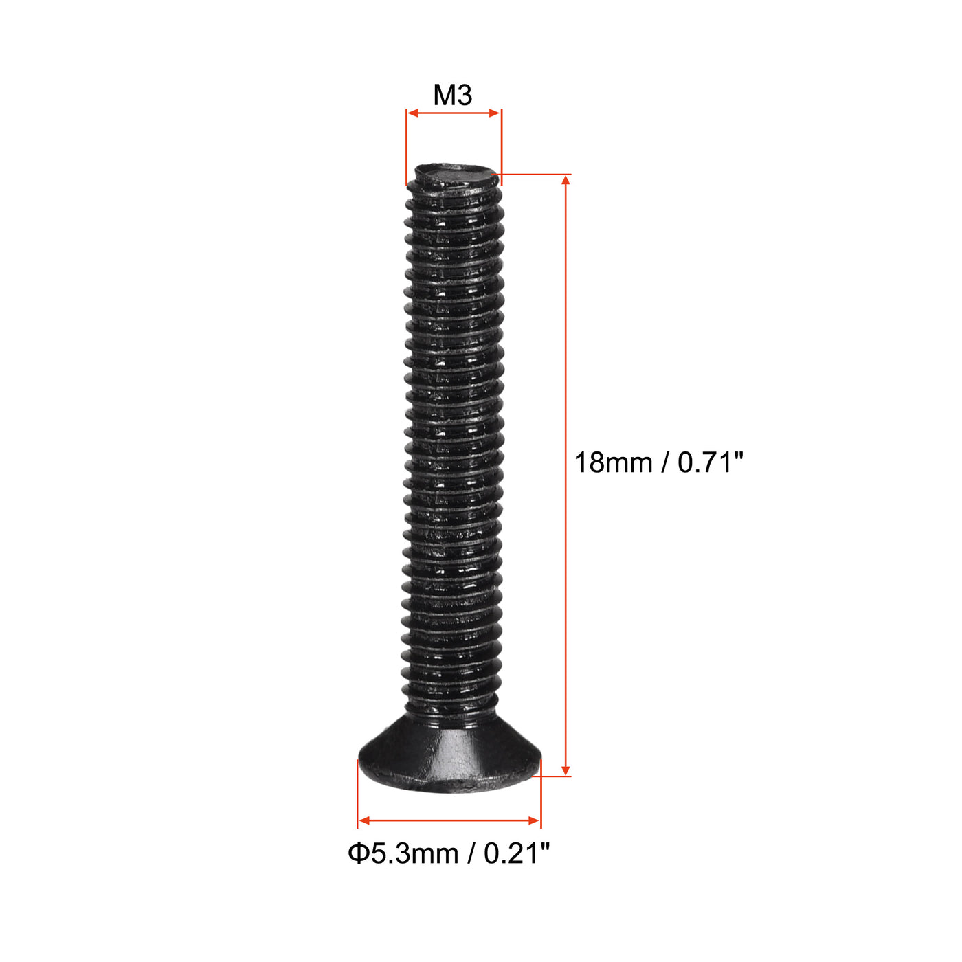 uxcell Uxcell M3 x 18mm Phillips Flat Head Screws Carbon Steel Machine Screws Black for Home Office Computer Case Appliance Equipment 150pcs