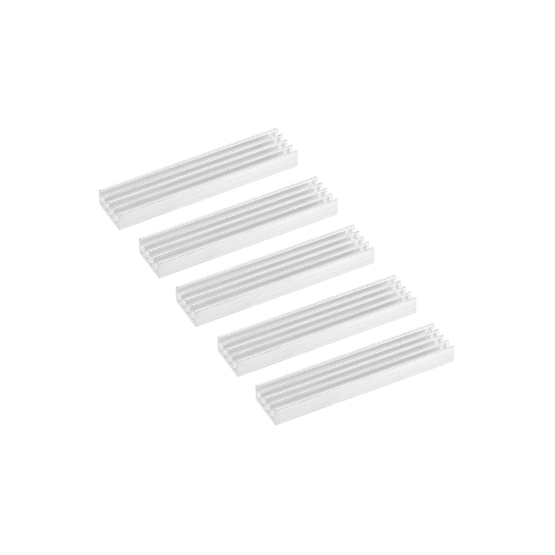 uxcell Uxcell Electronics Cooler Heatsink for MOS GPU IC Chip Silver 50 x 11 x 5 mm 5pcs