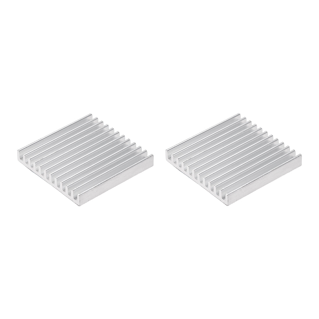 uxcell Uxcell 5x35x35mm Silver Tone Aluminum Heatsink Adhesive Thermal Pad 3D Printers 2Pcs