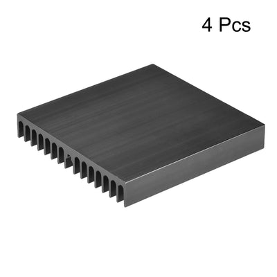 Harfington Uxcell Electronics Cooler Heatsink for MOS GPU IC Chip Black 60 x 60 x 10 mm 4pcs