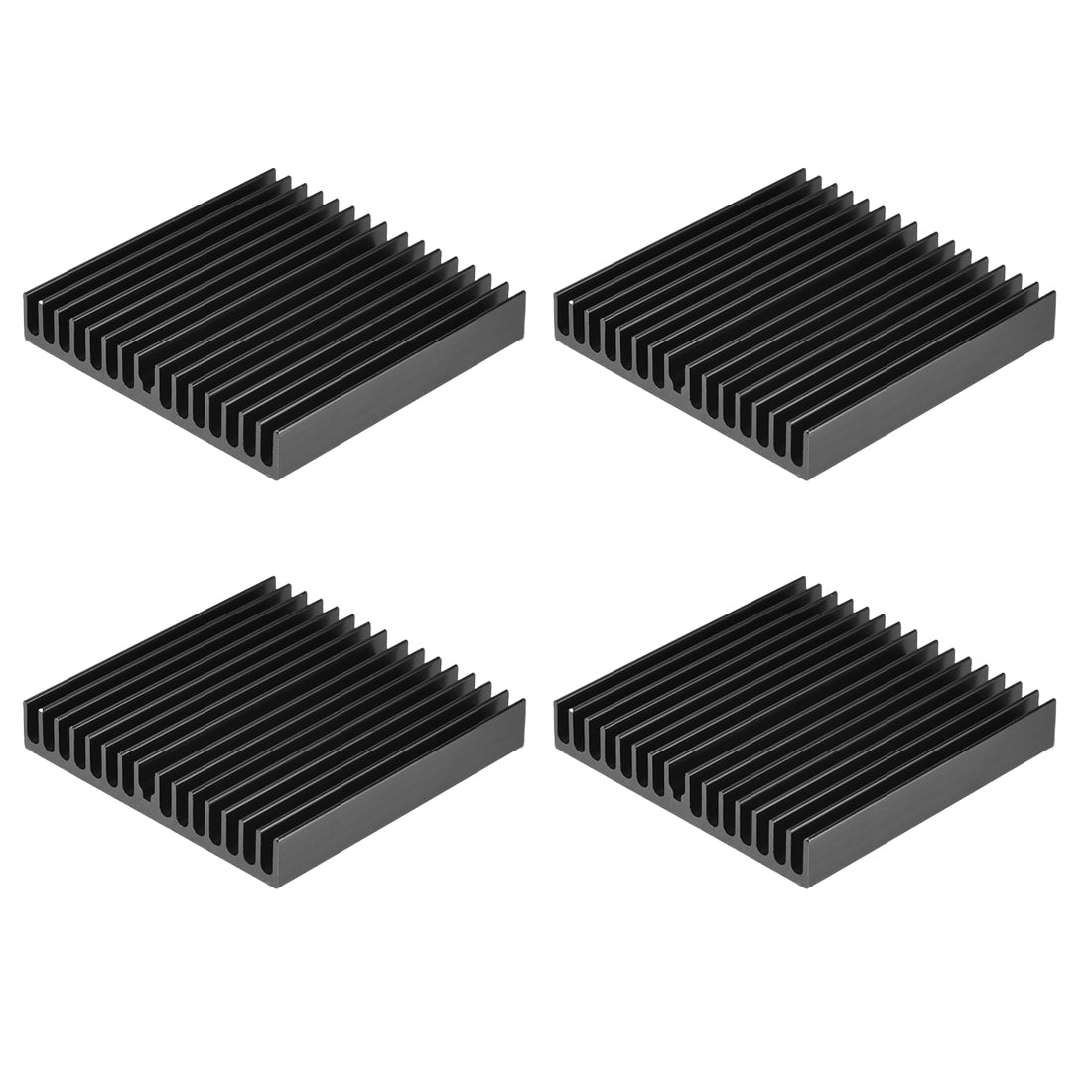 uxcell Uxcell Electronics Cooler Heatsink for MOS GPU IC Chip Black 60 x 60 x 10 mm 4pcs