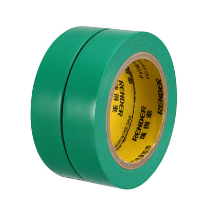uxcell Uxcell Insulating Tape 16mm Width 9M Long 0.18mm Thick PVC Electrical Tape Green 2pcs