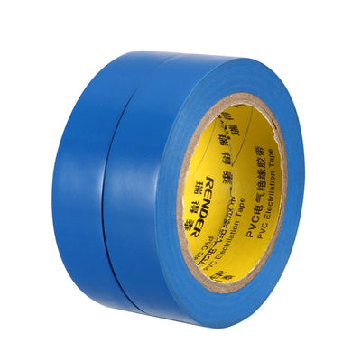 Harfington Uxcell Insulating Tape 16mm Width 9M Long 0.18mm Thick PVC Electrical Tape Blue 2pcs