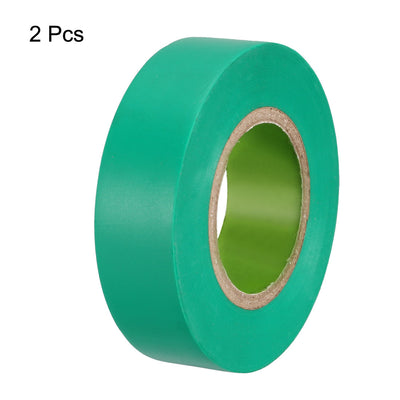 Harfington Uxcell Insulating Tape 18mm x20M x 0.1mm  PVC Electrical Tape Max. 600V Green 2pcs