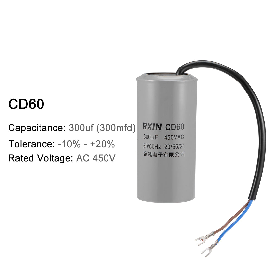 uxcell Uxcell 300uf Motor Star Capacitor 300mfd AC 450V for HVAC Single-Phase 50/60Hz AC Motor