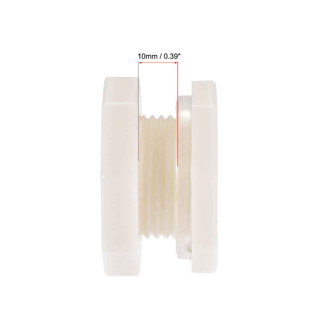 uxcell Uxcell Bulkhead Fitting, G3/4 Female 1.38" Male, Tube Adaptor Fitting, with Silicone Gasket and Pipe Connector, for Water Tanks, PVC, White