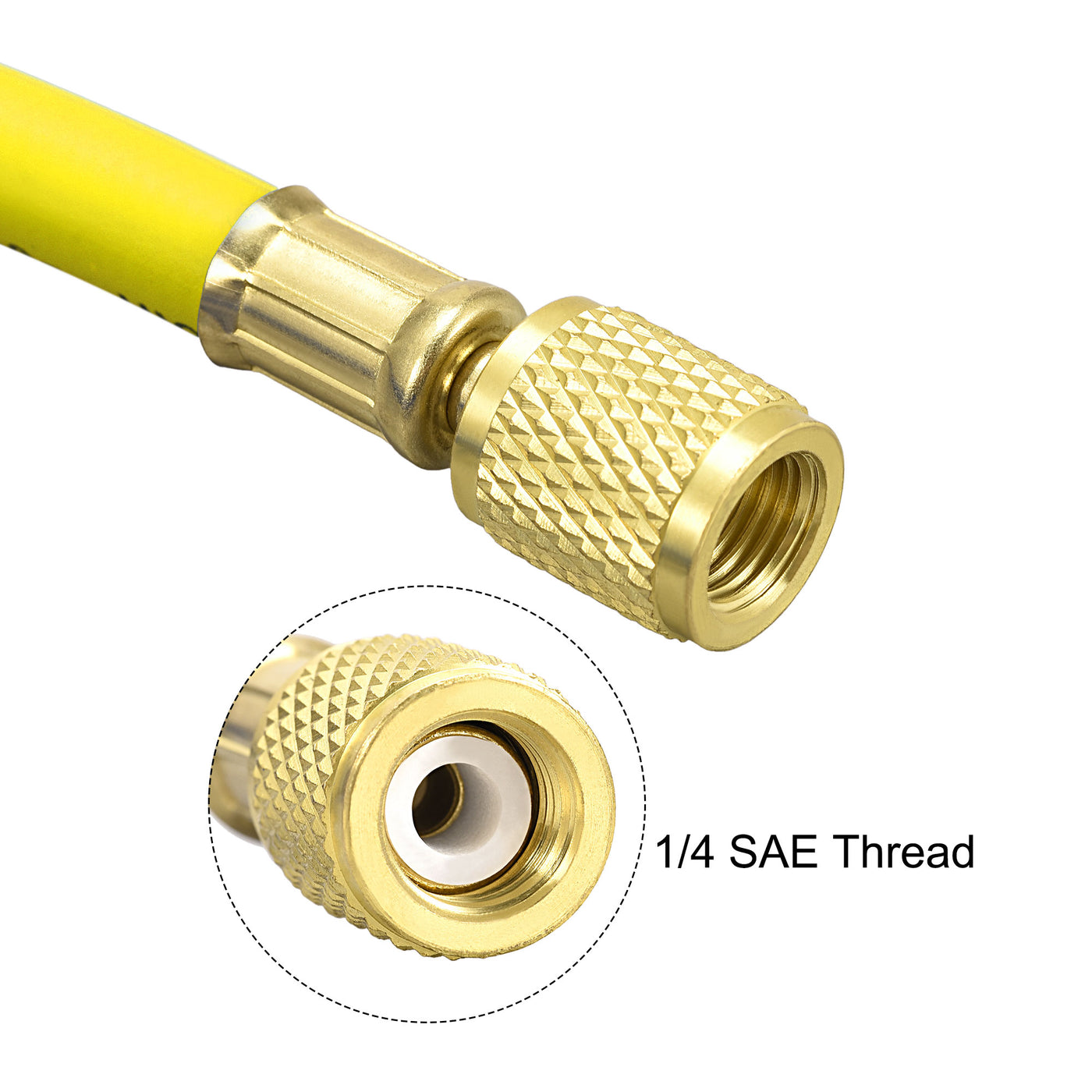 uxcell Uxcell Refrigerant Charging Hose, Brass Connector, for Automotive Home HVAC Air Conditioner Refrigeration Maintenance