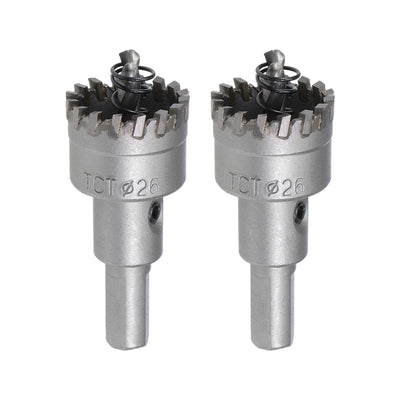Harfington Uxcell Hole Saw Cutter High Density Carbide Teeth for Stainless Steel 2 Pcs