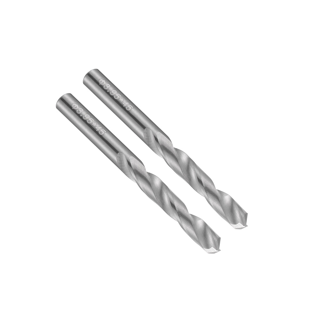 uxcell Uxcell 3.95mm Solid Carbide Drill Bits Straight Shank for Stainless Steel Alloy 2 Pcs